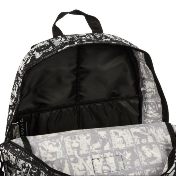 Licensed ROBLOX Black White Character Print Gaming Backpack Laptop Bag - Picture 3 of 8